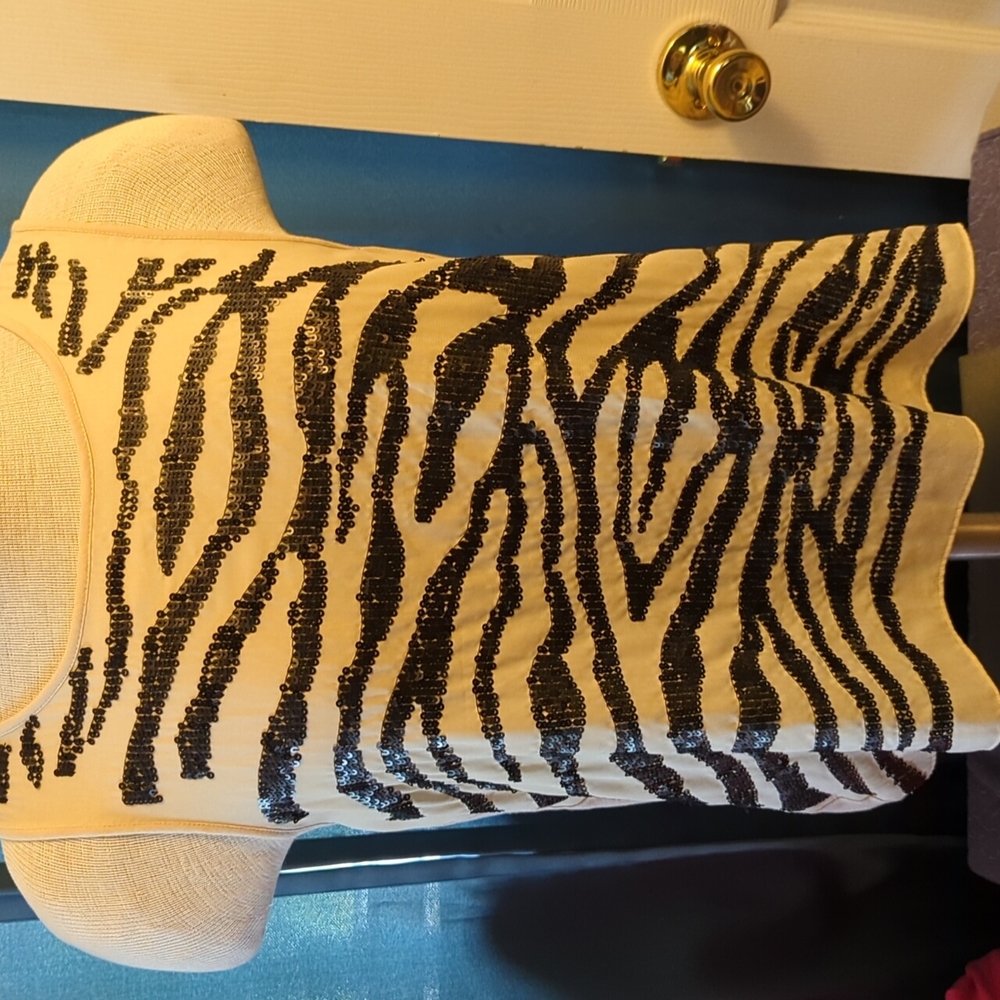 LOFT zebra pattern tank top